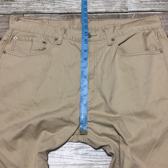 Levi’s 505 Regular Straight Chino Pants Men’s 36x32 Beige Tan 100% Cotton - Picture 3 of 10